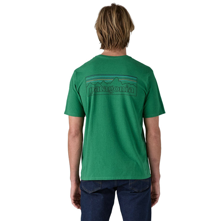 Patagonia M's P-6 Logo Responsibili-Tee® - Recycled cotton P-6 Outline: Heartleaf Green Shirt