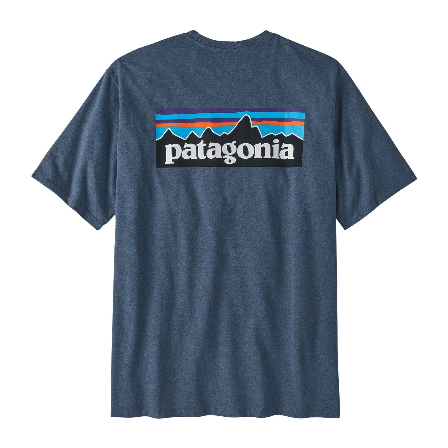 Patagonia M's P-6 Logo Responsibili-Tee® - Recycled cotton Utility Blue Shirt