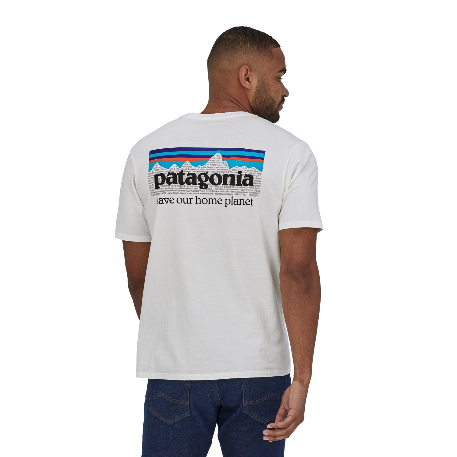 Patagonia M's P-6 Mission Organic T-Shirt - 100% Organic Cotton White Shirt