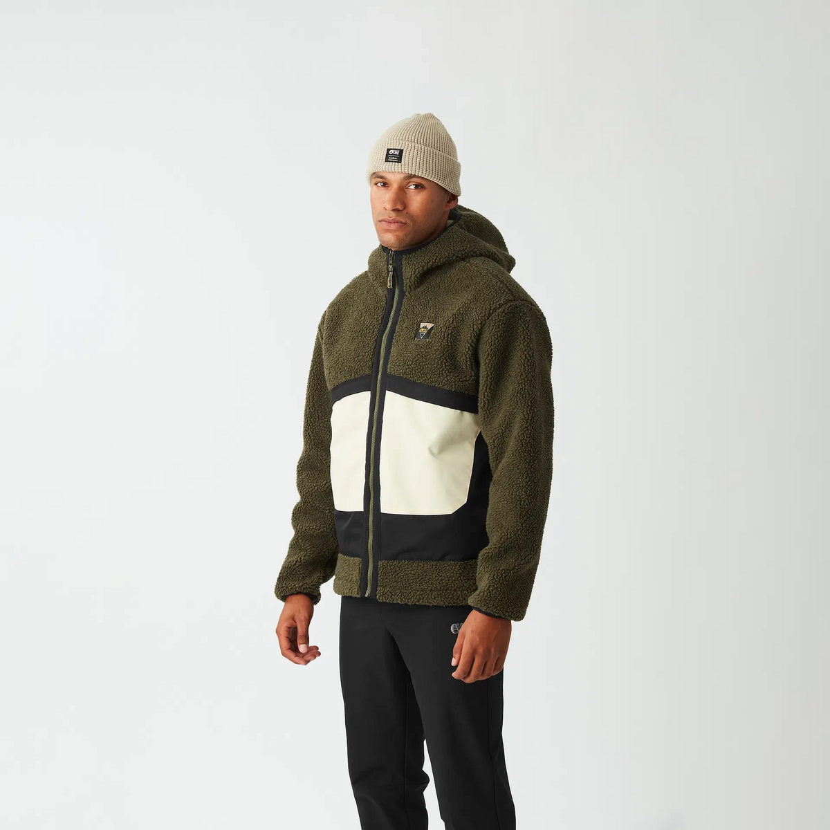 M's Pemberton Zip Fleece Hood - Recycled Polyester Shirt Picture Organic Tobacco S