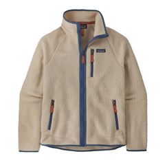 Patagonia M's Retro Pile Jacket - 100 % Recycled Polyester Dark Natural w/Utility Blue Jacket