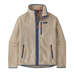 Patagonia M's Retro Pile Jacket - 100 % Recycled Polyester Dark Natural w Utility Blue Jacket