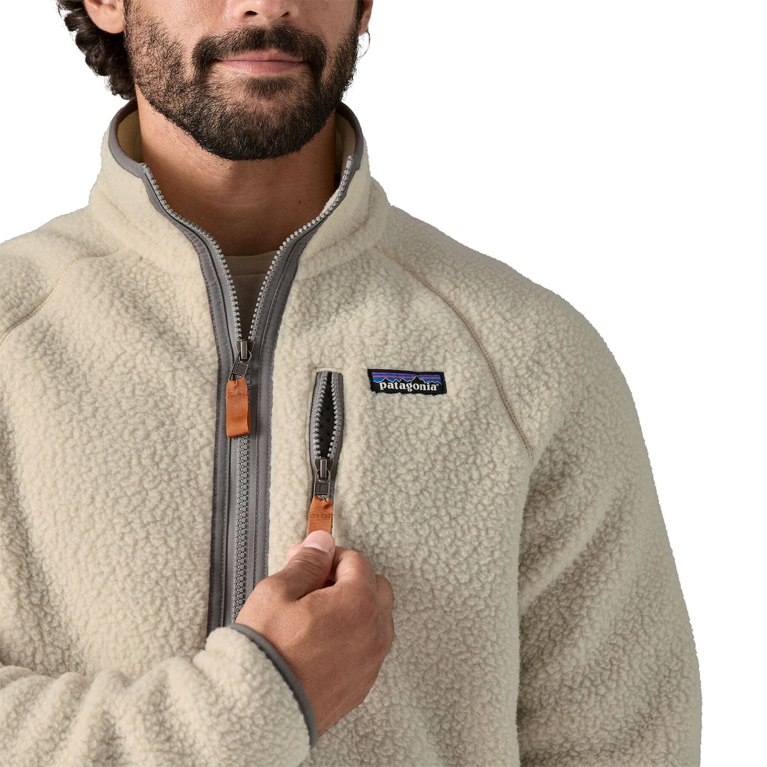 Patagonia M's Retro Pile Jacket - 100 % Recycled Polyester Pelican Jacket