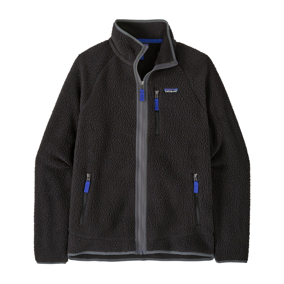 Patagonia M's Retro Pile Jacket - 100 % Recycled Polyester Black w Forge Grey Jacket