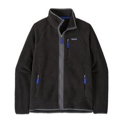 M's Retro Pile Jacket - 100 % Recycled Polyester Jacket Patagonia Black w/Forge Grey S 