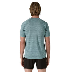 Patagonia M's Ridge Flow Running Shirt - 100% Recycled Polyester Wetland Blue Shirt