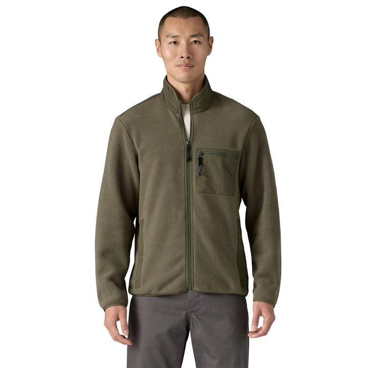 M's Synchilla Fleece Jacket - 100% Recycled Polyester Shirt Patagonia Basin Green S