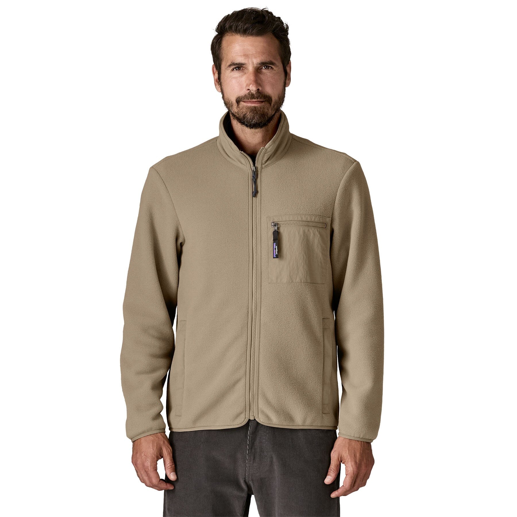 M's Synchilla Fleece Jacket - 100% Recycled Polyester Shirt Patagonia Seabird Grey w/Seabird Grey S