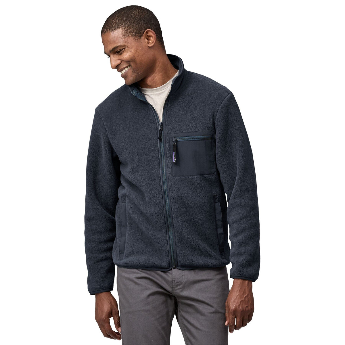 M's Synchilla Fleece Jacket - 100% Recycled Polyester Shirt Patagonia Smolder Blue S