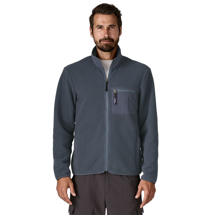 M's Synchilla Fleece Jacket - 100% Recycled Polyester Shirt Patagonia Smolder Blue w/Smolder Blue S