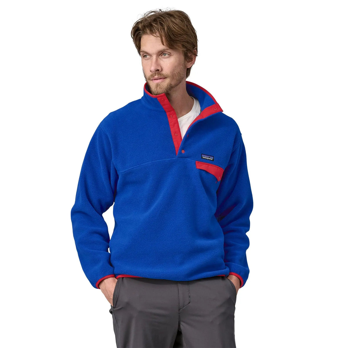 Patagonia M's Synchilla Snap-T Fleece Pullover - Recycled Polyester Passage Blue Shirt