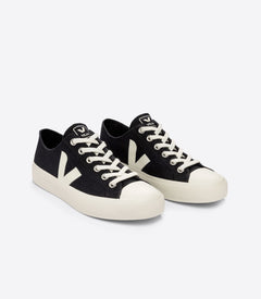 Veja M's Wata II Low Canvas - Organic and regenerative cotton Black Pierre Shoes