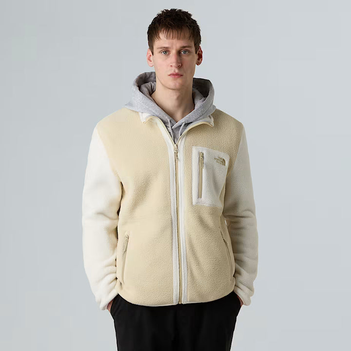 M’s Yumiori Full Zip Fleece Shirt The North Face GRAVEL/WHITE M 
