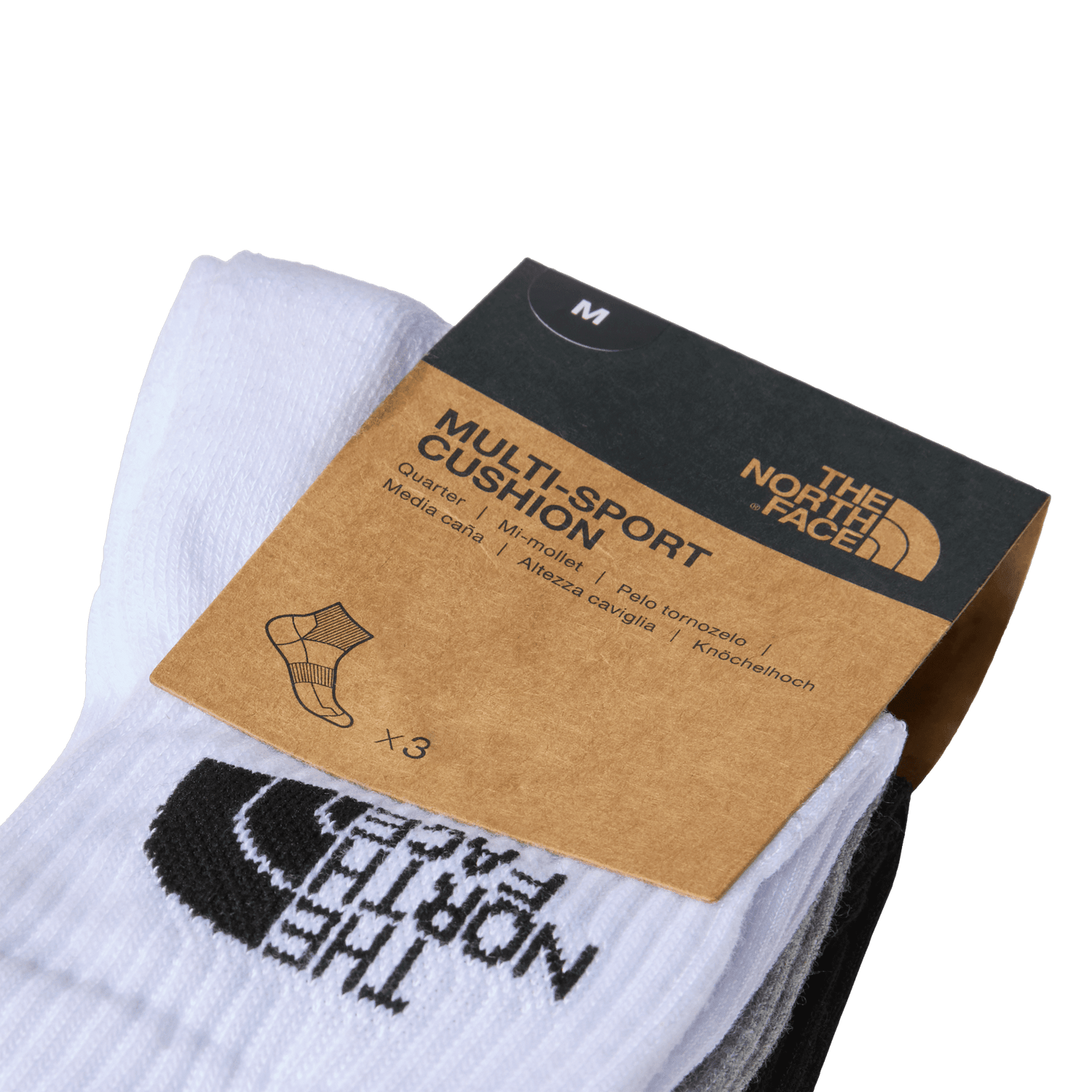 The North Face Multi Sport Cushion 1/4 Socks Black Assorted Socks