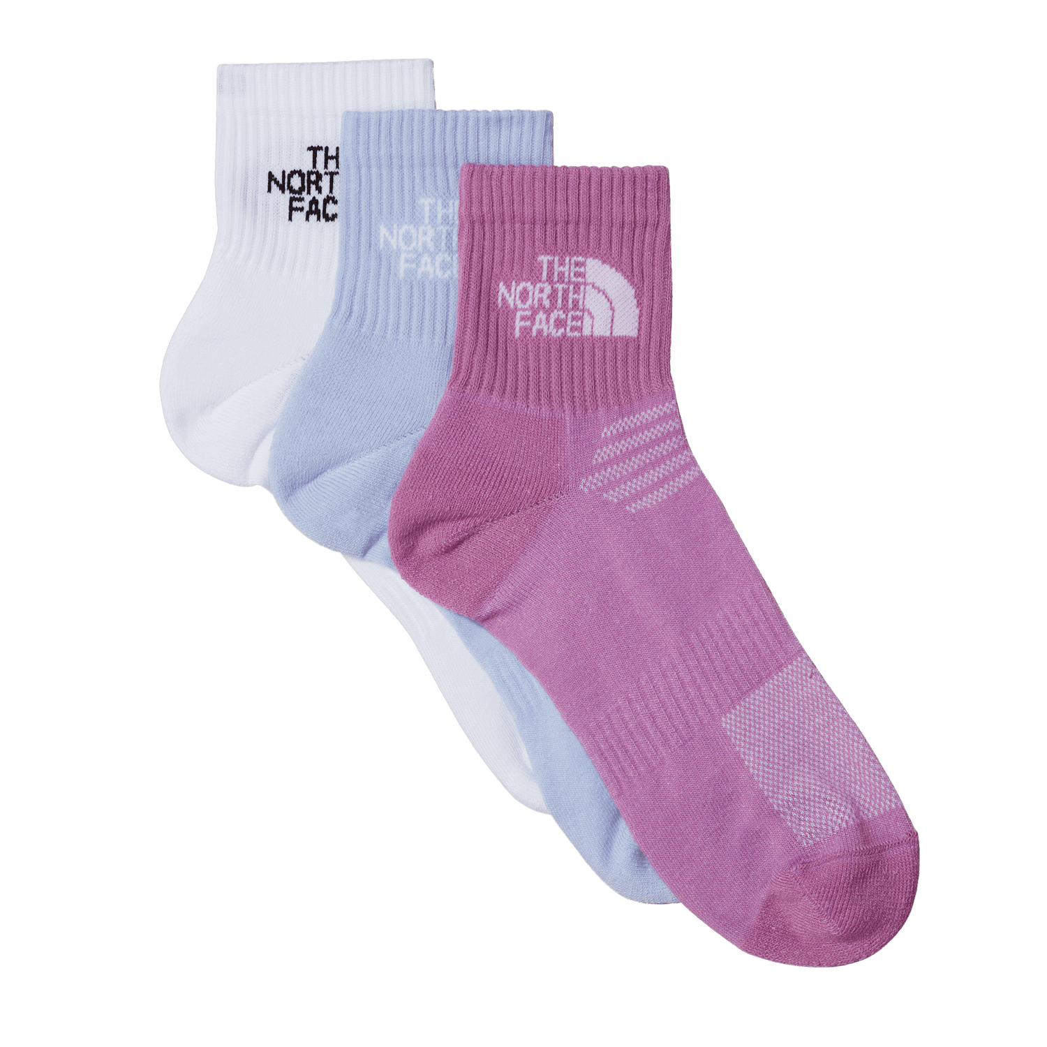 The North Face Multi Sport Cushion 1/4 Socks White Purple Socks