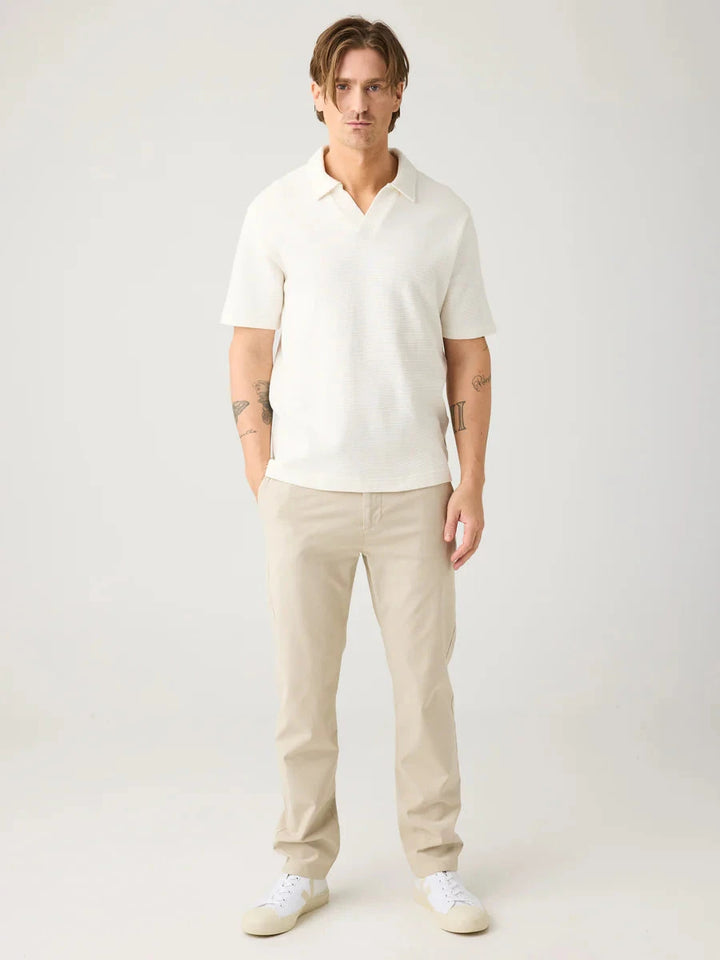 Organic Cotton Waffle Polo Shirt KnowledgeCotton Apparel 