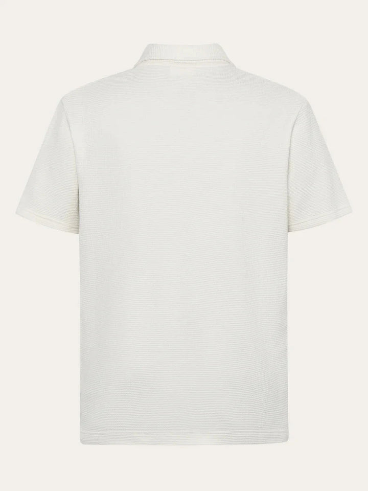 Organic Cotton Waffle Polo Shirt KnowledgeCotton Apparel 