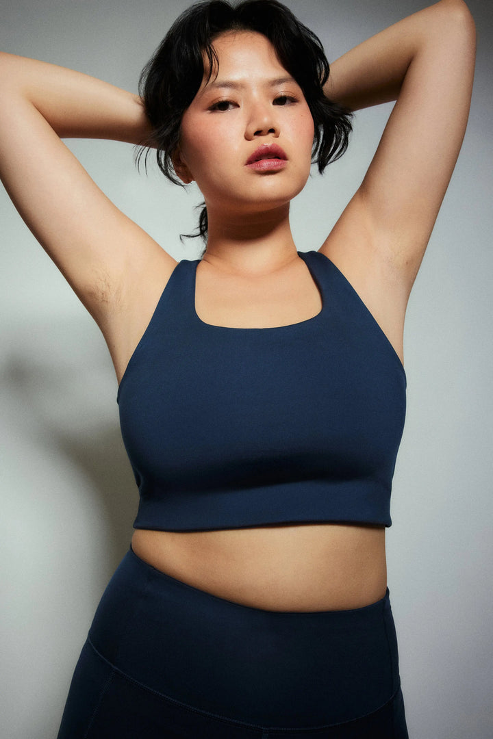 Paloma Classic Sports Bra - Made from recycled plastic bottles Underwear Girlfriend Collective Midnight XS