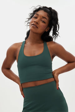 Girlfriend Collective Paloma Classic Sports Bra - Made from recycled plastic bottles Moss Underwear