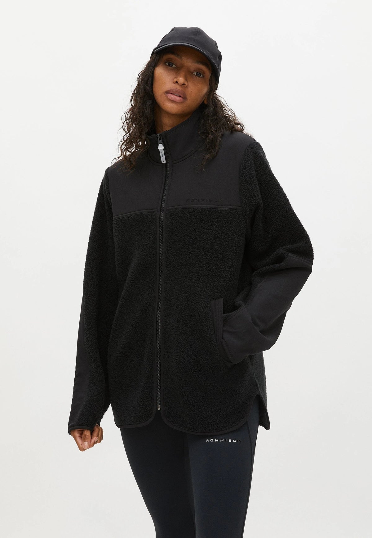 Phoebe Pile Jacket- Recycled polyester Jacket Röhnisch Black S