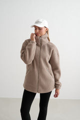 Pile Jacket Outerwear Aimn Dark Clay XS 