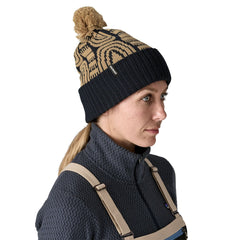 Patagonia Powder Town Beanie -100% Recycled Polyester Flow: Sunken Blue Headwear