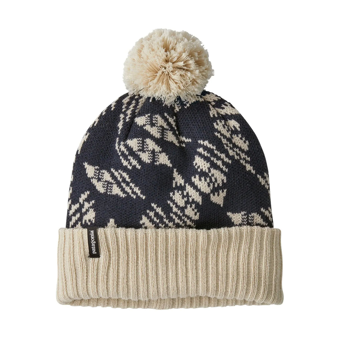 Powder Town Beanie -100% Recycled Polyester Headwear Patagonia Synched Flight: Smolder Blue