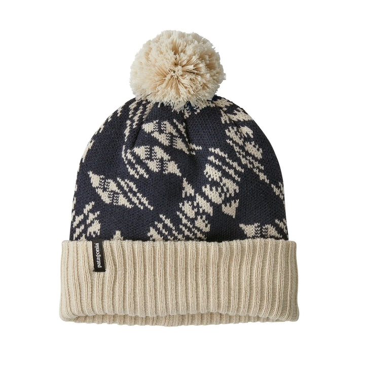 Powder Town Beanie -100% Recycled Polyester Headwear Patagonia Synched Flight: Smolder Blue