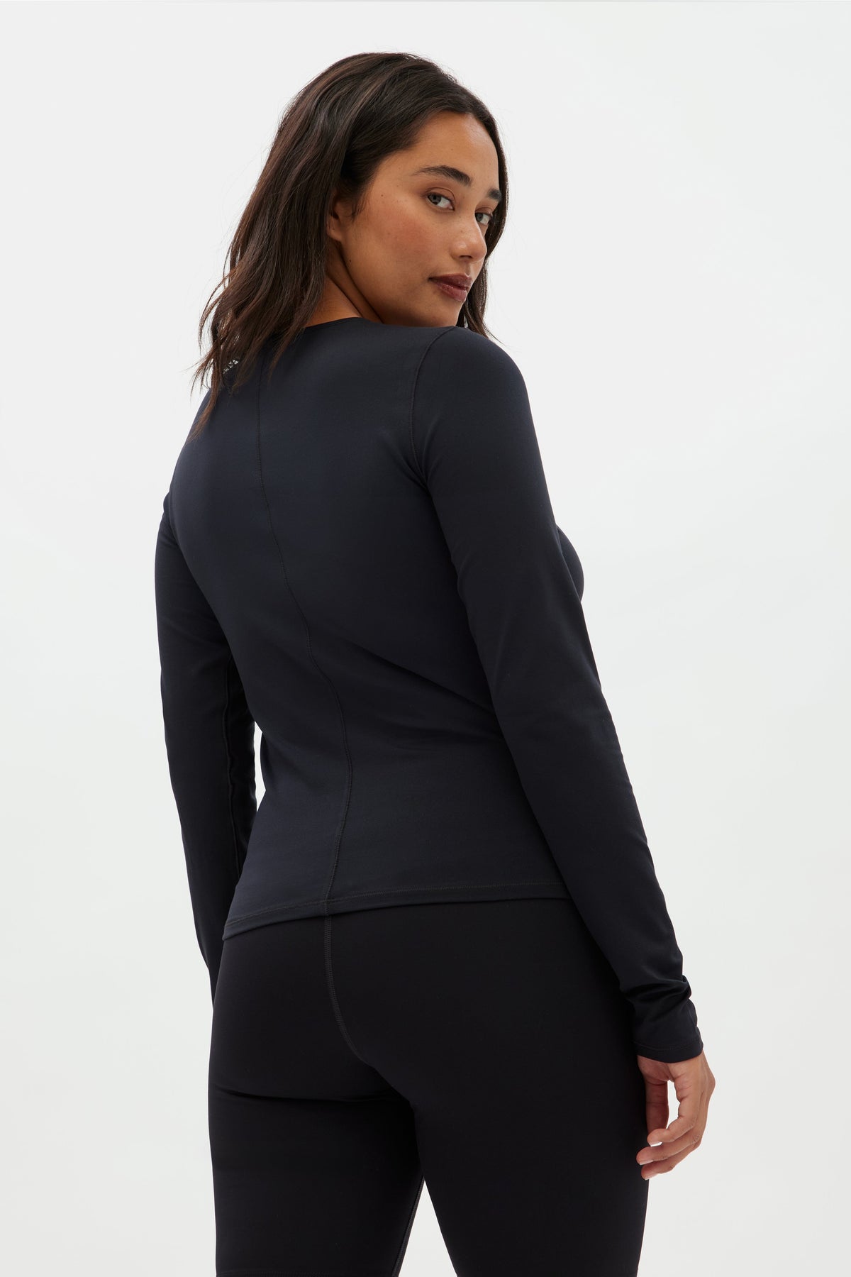 ReSet Fitted Long Sleeve Tee - Recycled PET Shirt Girlfriend Collective 