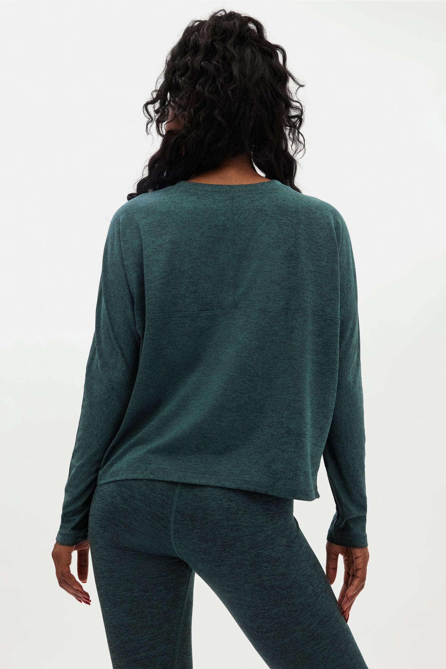 Girlfriend Collective ReSet Long Sleeve Tee - Recycled PET Moss Shirt