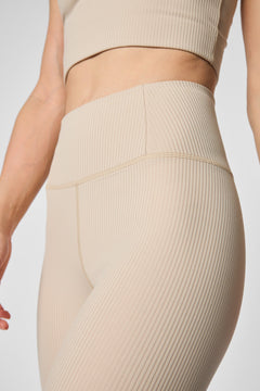 Girlfriend Collective RIB High-Rise Leggings - Made from recycled bottles Feather Pants