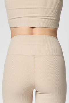 Girlfriend Collective RIB High-Rise Leggings - Made from recycled bottles Feather Pants