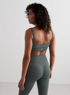 Aimn Ribbed Seamless Bra Sage Bra
