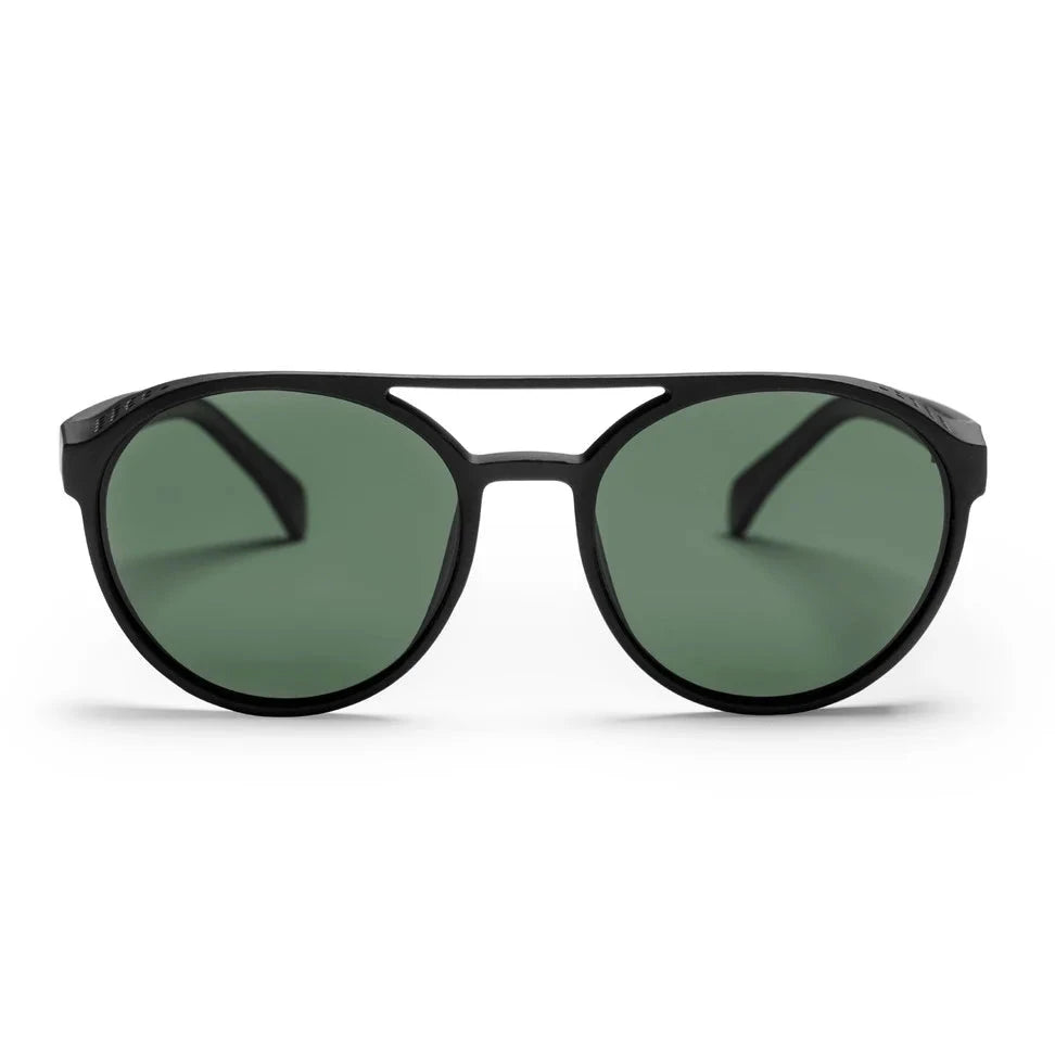 CHPO Rickard Sunglasses - Recycled Plastic Black Green Sunglasses
