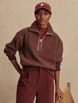 Roselle Half-Zip Fleece Shirt Varley Deep Mahogany XS