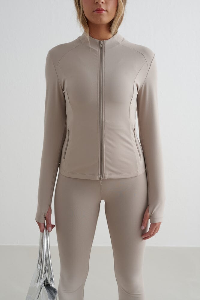 Sense Zip Jacket Zip Jackets Aimn Dark Clay S 