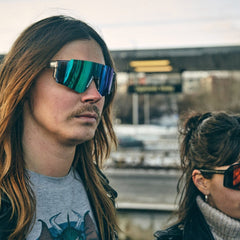 CHPO Siri Sunglasses - Recycled plastic Black Amber Sunglasses