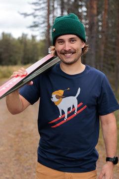 Ski Dog T-shirt - Organic Cotton Shirt VAI-KØ 