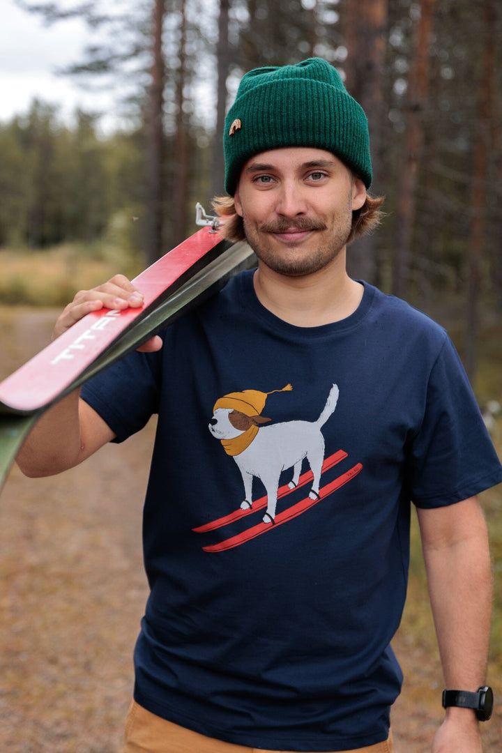 Ski Dog T-shirt - Organic Cotton Shirt VAI-KØ 