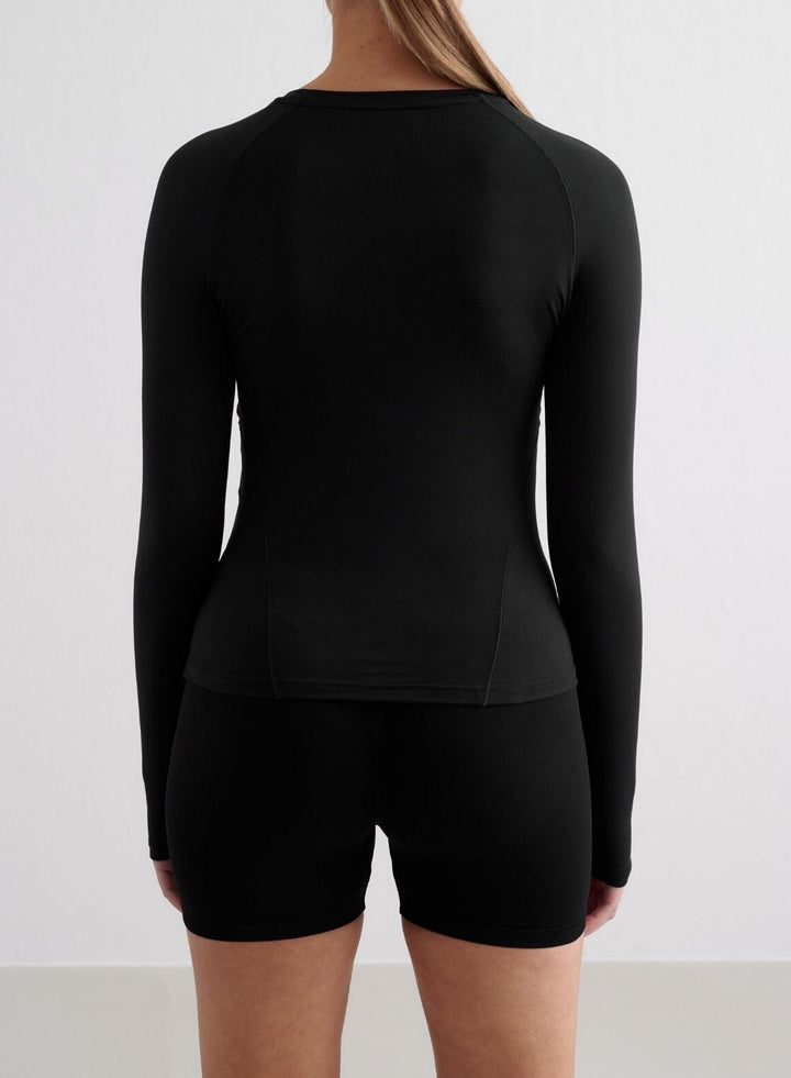 Soft Basic Long Sleeve Tops Aimn