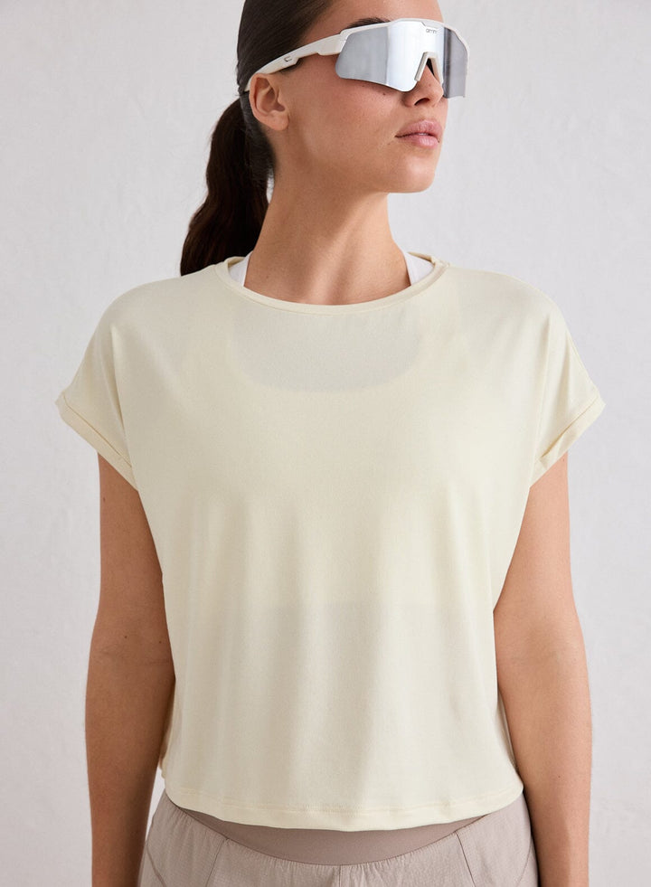 Soft Basic Roll Sleeve Top