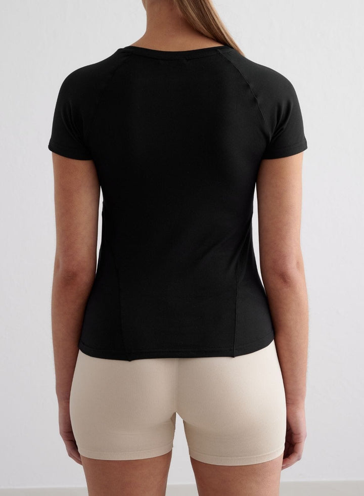 Soft Basic Short Sleeve Tops Aimn