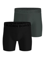 Sports lättviktsboxers 2-pack - Svart/Grön