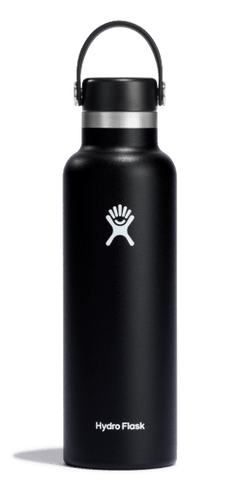 Hydro Flask Standard Mouth bottle 0.62l/21oz - Stainless Steel BPA Free Black Cutlery