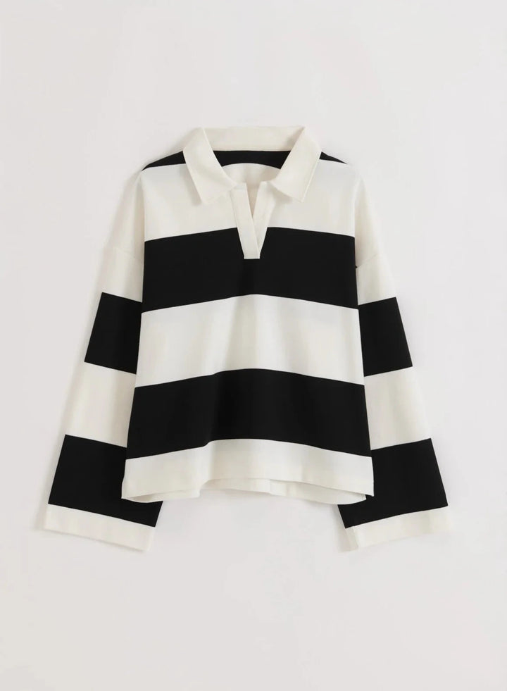 Stripe Rugby Shirt Sweaters Aimn 