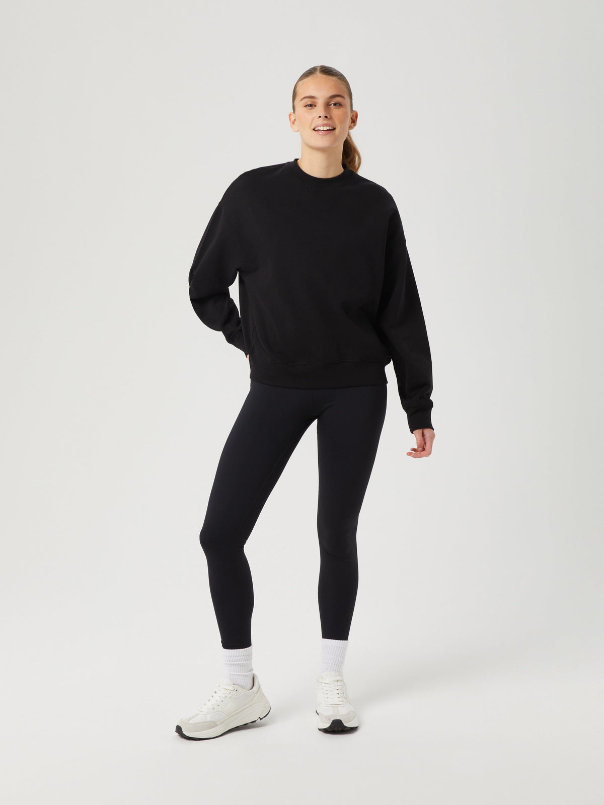Björn Borg Studio Oversized Crew Black Beauty Shirt