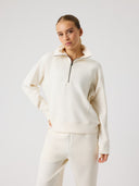 Sweatshirt Studio Soft com meio fecho
