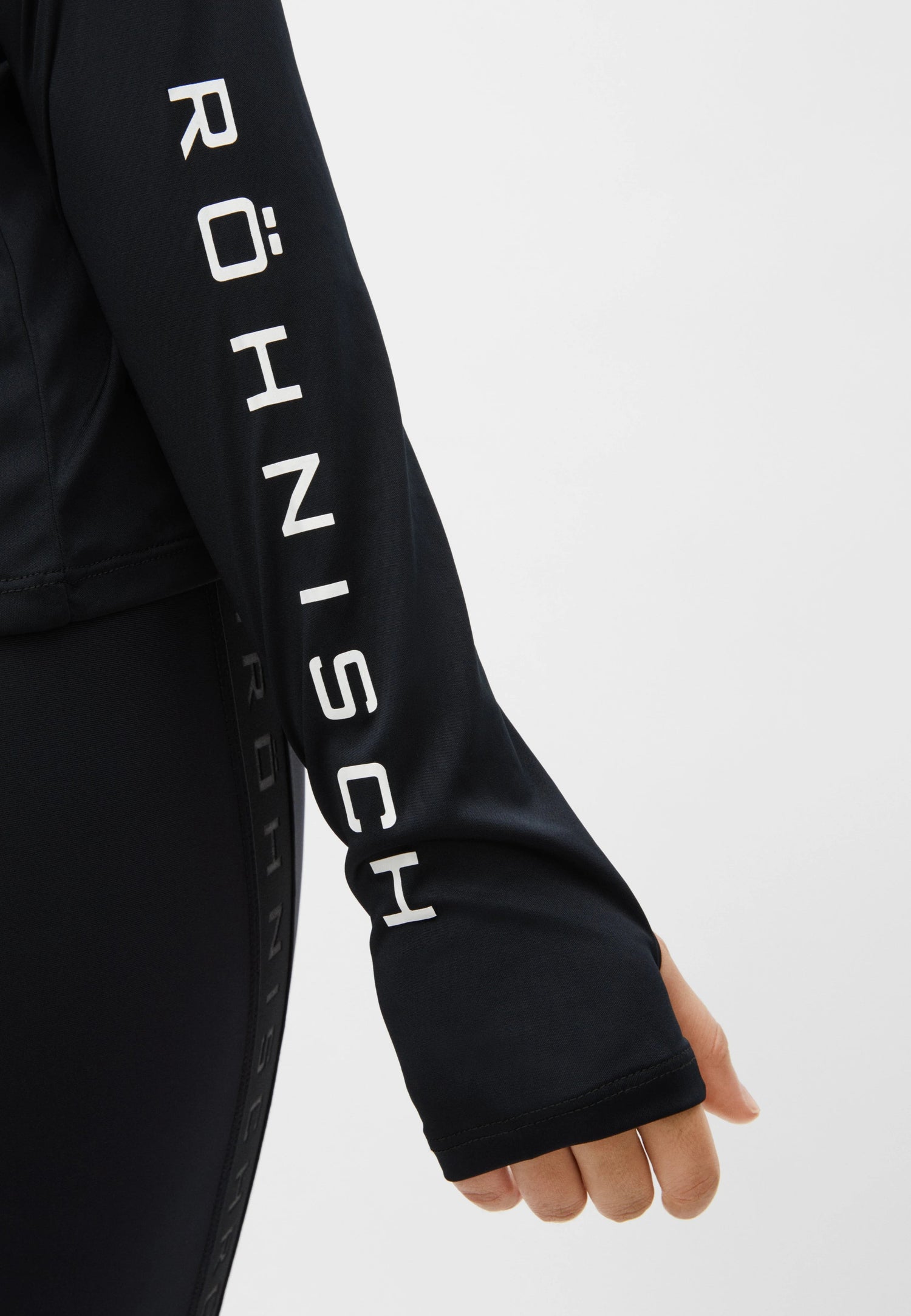 Röhnisch Team Logo Long Sleeve - 100% recycled polyester Black Shirt