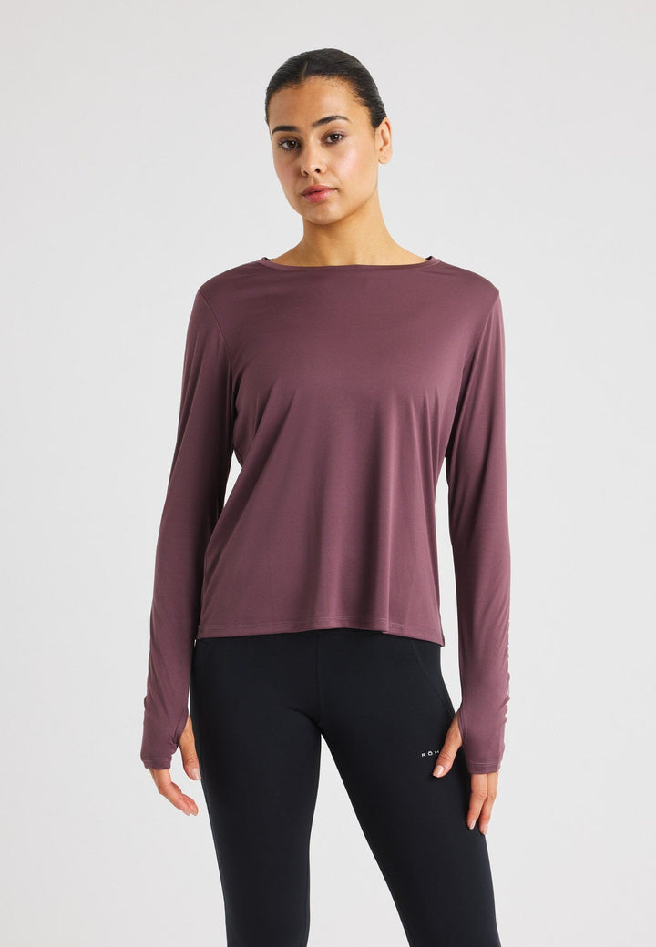 Team Logo Long Sleeve - 100% recycled polyester Shirt Röhnisch Huckleberry S