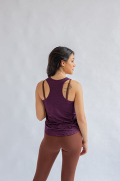 Girlfriend Collective Train Relaxed Tank - Made from Recycled PET Plum Shirt